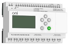 Изображение Модуль ЦПУ ПЛК 430 4 DI 12 UI (0-10В/DI) 8 RO 2 TO 24В DC с Ethernet портом с экраном ONI PLC-430-CPU-16U10S-1DC-00 