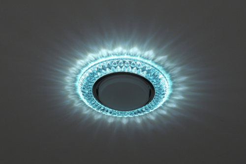 Изображение DK LD23 BL1/WH Светильник ЭРА декор cо светодиодной подсветкой Gx53, голубой (50/800)  Б0029628 
