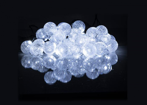 Изображение Светильник светодиодный садовый SLR-G05-30W гирлянда шарики холод. бел. на солнечн. батарее ФАZА 5033351 