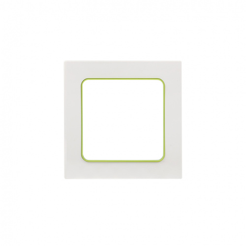 Изображение Стокгольм Рамка 1-местная белая с линией цвета зеленый EKF PROxima 