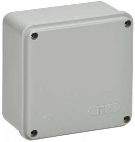 Изображение Коробка распаячная ОП 100х100х50 IP44 КМ41259 сер. IEK UKO11-100-100-050-K41-44S 