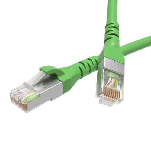 Изображение Патч-корд экранированный кат.5е F/UTP 4х2 LSZH 1м зел. DKC RN5EFU4510GN 