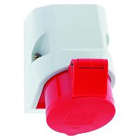 Изображение Розетка настенная 16А 4п 3P+PE 6ч 400В IP44 180град. 100х75 Quick-Connect Bals 11907 
