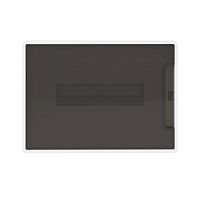 Изображение Щиток 12 мод встраиваемый для полых стен FRAME с тонированной дверцей с 2 шинами PEN на 6 и 8 отв. бел. DKC F12B3WD 