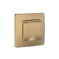 Изображение Розетка 1-м СП Blanca 16А IP44 250В с заземл. защ. шторки с крышкой титан SE BLNRS441114 
