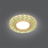 Изображение Светильник Backlight BL080 Круг гран. Золотые нити/Золото, Gu5.3, LED 2700K 1/40 BL080 