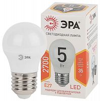 Изображение Лампа светодиодная LED P45-5W-827-E27(диод,шар,5Вт,тепл,E27) Б0028486 