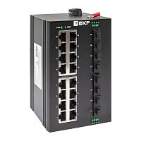 Изображение Промышленный неуправляемый коммутатор U-8GX/SFP-16GT, 8 портов 1000Base-X SFP, 16 портов 10/100/1000Base-T(X) RJ45, монтаж на динрейку TSX EKF TSX-U-8GX/SFP-16GT 