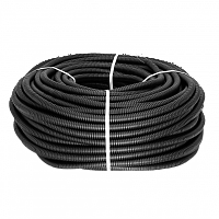 Изображение Труба гофрированная ПНД d25мм с протяжкой черн. (уп.25м) Plast PROxima EKF tpnd-25-25m 
