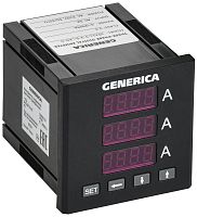 Изображение Амперметр цифровой щитовой 3ф 72х72 LED GENERICA IDA11-5-3-0-LED-G 