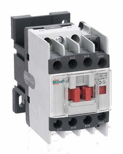 Изображение DEKraft КМ-103 Контактор 18А 220В АС3 1НО+1НЗ  22113DEK 