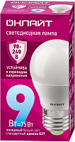 Изображение Лампа светодиодная 90 424 OLL-G45-9-230-6.5K-E27-FR ОНЛАЙТ 90424 