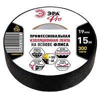 Изображение Изолента ПВХ 19ммх15м PROFLEEC1915 на основе флиса 0.3мм черн. Эра Б0057181 