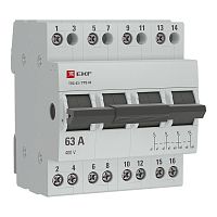 Изображение Трехпозиционный переключатель ТПС-63 4P 63А PROXIMA EKF TPS463 