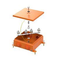 Изображение Коробка огнестойкая 150х150х60 70-0380-FR2.5-8 E15-E120 RAL2004 Промрукав 70-0380-2004-FR2.5-8 