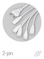 Изображение Разветвитель сетевой для фитолампы FITO 5х IEC C7 (2 pin) 2 м для подключения 5 светильников Эра Б0060525 
