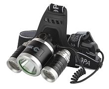 Изображение Фонарь аккумуляторный налобный GA-809 5Вт 3SMD CREE High Power Headlamp алюм. Эра Б0056111 