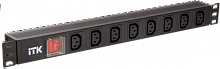 Изображение Блок розеток 8 мест PDU 19дюймов IEC320 C13 PH12-8C133 с LED выкл. алюм. профиль1U вход C14 без шнура ITK PH12-8C133 