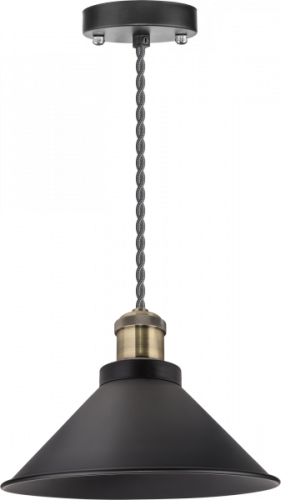 Изображение Светильник подвесной   Navigator 61 536 NIL-WF02-008-E27 60Вт 1,5м. метал. черный/бронза    20666 