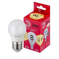 Изображение Лампа светодиодная RED LINE LED P45-8W-827-E14 R P45 8Вт шар E14 тепл. бел. ЭРА Б0050697 