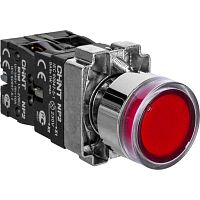 Изображение Кнопка управления NP2-BW1462 выступающая 1НЗ AC/DC230В (LED) IP40 (R) красн. CHINT 575778 