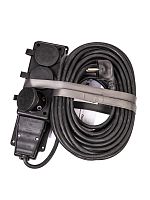 Изображение Удлинитель на каучуковой колодке 3х15м 16А IP44 250В 4кВт каучук КГ 3х2.5 черн. УХз16 Россия КОСМОС YKsm15m-3g(16A)KG-B 