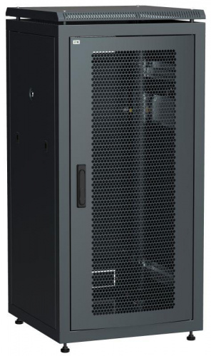 Изображение Шкаф сетевой 19дюйм LINEA N 24U 600х800мм перфорированная передняя дверь черн. ITK LN05-24U68-P 
