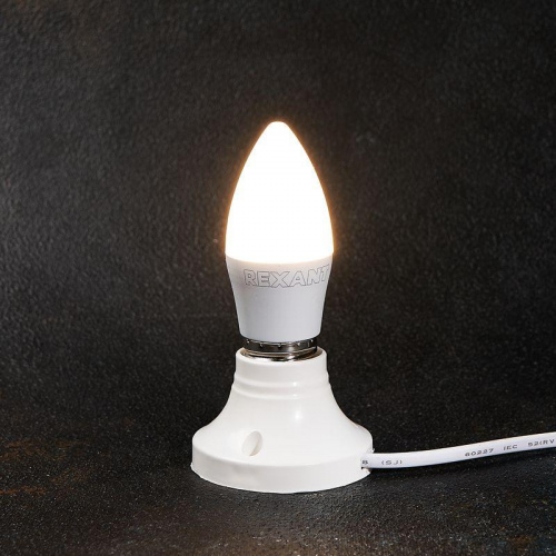 Изображение Лампа светодиодная 11.5Вт Свеча (CN) 2700К тепл. бел. E27 1093лм Rexant 604-029 