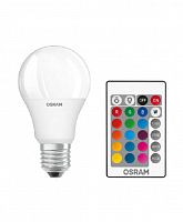 Изображение Лампа светодиодная LED STAR+ DIM с пультом A 60 9W/827 грушевидная 9Вт 2700К тепл. бел. E27 806лм 220-240В мат. пласт. OSRAM 4058075045675 