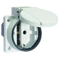 Изображение Розетка встраиваемая Schuko 16А 3п 250В IP54 с уплотнит. Quick Connect сер. Bals 71103 