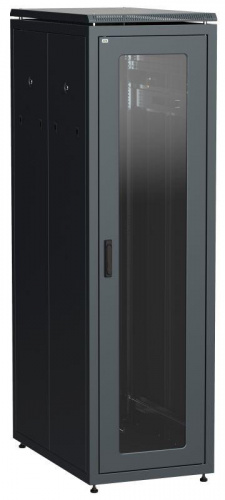 Изображение Шкаф сетевой 19дюйм  LINEA N 33U 600х1000мм стеклянная передняя дверь черн. ITK LN05-33U61-G 