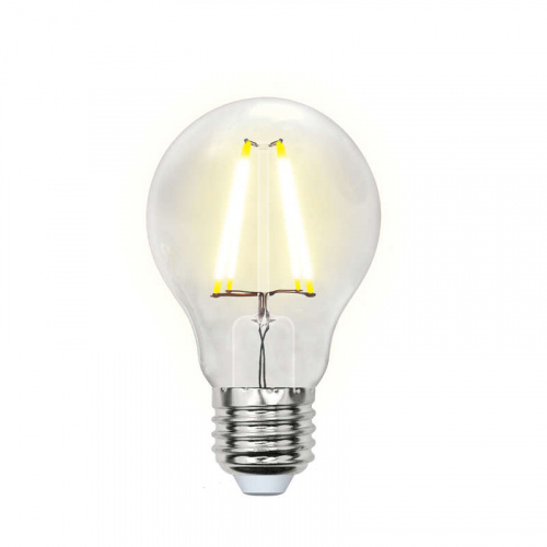 Изображение Лампа светодиодная LED-A60-8Вт/NW/E27/CL грушевидная GLA01TR прозр. Uniel UL-00002212 