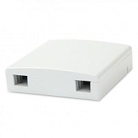 Изображение Розетка оптическая абонентская FO-WB86-FTTH-2UN-WH (без адаптера) совместима с адаптерами SC/DLC 2 порта 86х86х25мм Hyperline 255000 