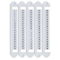 Изображение Маркировка для клемм Ш=5мм от 1 до 89 вертикал. ориентация DKC NUTB-5-1-89V 