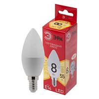 Изображение Лампа светодиодная RED LINE LED B35-8W-827-E14 R B35 8Вт свеча E14 тепл. бел. ЭРА Б0050694 