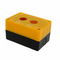 Изображение Корпус КП102 пластиковый 2 кнопки желтый 