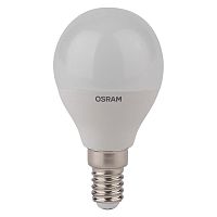 Изображение Лампа светодиодная LED 5Вт Е14 CLP40 FR белый, матовая шар OSRAM  4058075056923 