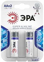 Изображение Элемент питания алкалиновый AA/LR6 LR6-2BL (блист.2шт) Эра C0038452 