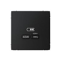 Изображение Розетка USB ArtGallery тип C 65Вт QC PD высокоскор. ЗУ механизм карбон SE GAL001027 