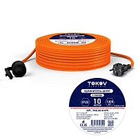 Изображение Удлинитель-шнур 1х10м без заземл. 6А IP20 2х0.75 TOKOV ELECTRIC TKE-SS10-075 