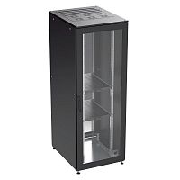 Изображение Шкаф напольный собранный 19дюйм IT-CQE 47U 800х1000 двери стекло/сплошн. RAL 9005 DKC R5DC4781GSB 