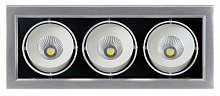 Изображение Светильник светодиодный карданный  ДВО 3x9вт карданный серый 4000K 24° IP40 Jazzway 2853042 