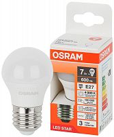 Изображение Лампа светодиодная LED Star 7Вт шар 4000К E27 600лм (замена 60Вт) OSRAM 4058075696440 