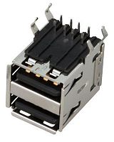 Изображение Разъем гнездо на плату 2хUSB-A (металл) Rexant 05-0003 