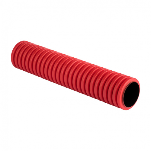 Изображение Труба гофрированная двустенная жесткая ПНД d90 6м (36м/уп.) красная, EKF PROxima  tr2st-90-6m 
