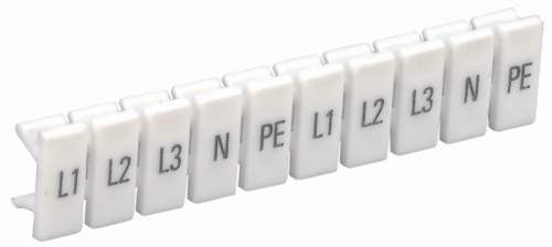 Изображение Маркеры для КПИ-1.5кв.мм с символами "L1; L2; L3; N; PE" IEK YZN11M-001-K00-A 