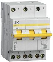 Изображение Выключатель-разъединитель трехпозиционный 3п ВРТ-63 25А KARAT IEK MPR10-3-025 