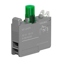 Изображение Блок контактный с клеммными зажимами под винт со светодиодом на 9-24В зел. DKC MC-L24GPS 