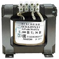 Изображение Трансформатор ОСО-0.25 УХЛ3 380/36. IP00 Электротехник ET002215 