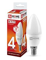 Изображение Лампа светодиодная LED-СВЕЧА-VC 4Вт 230В E14 6500К 360лм IN HOME 4690612030135 